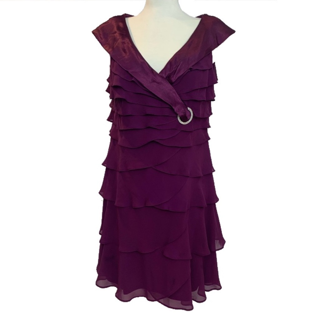 Eggplant formal dress w/rhinestone